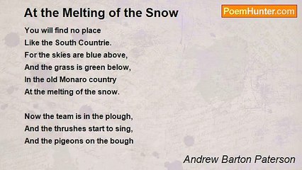 Andrew Barton Paterson - At the Melting of the Snow