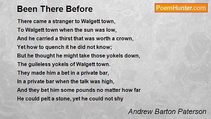 Andrew Barton Paterson - Been There Before