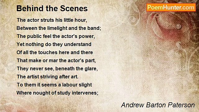 Andrew Barton Paterson - Behind the Scenes