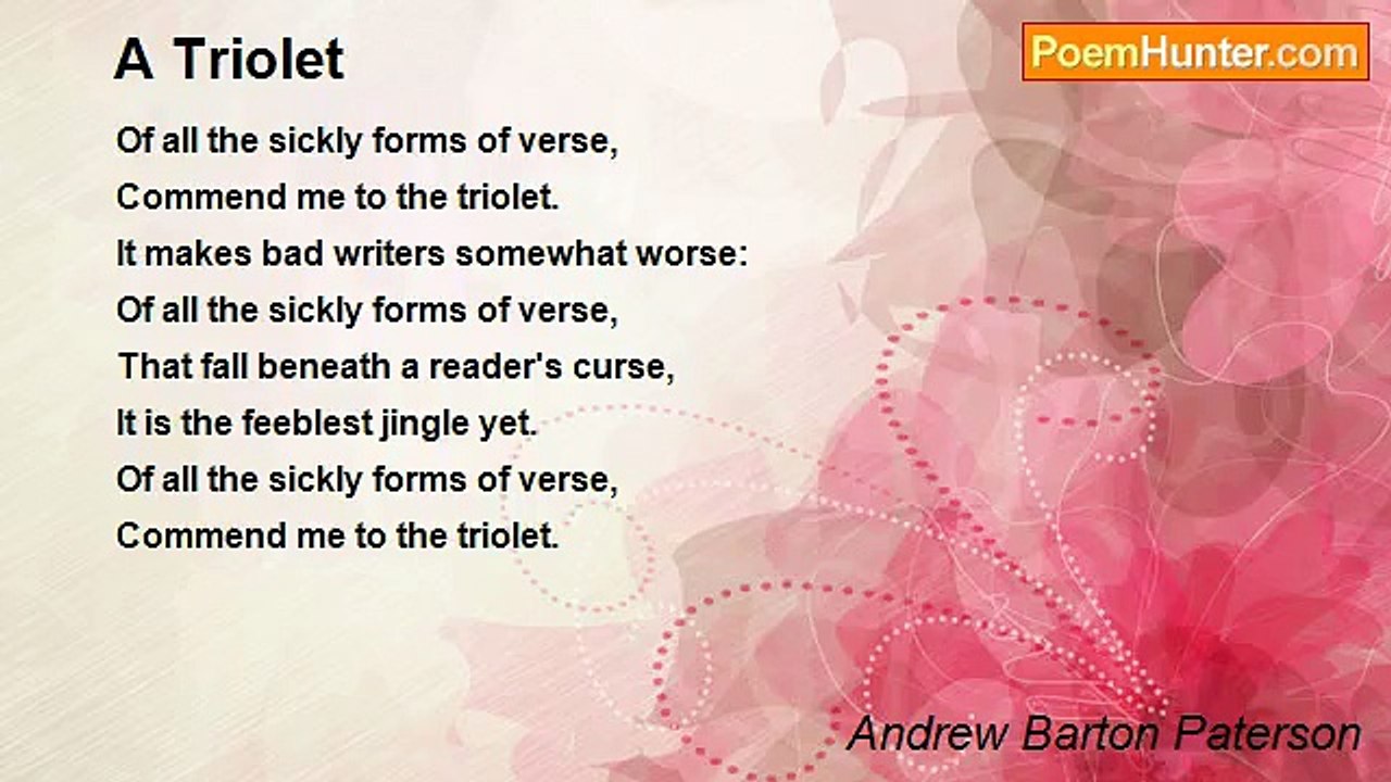 Andrew Barton Paterson - A Triolet