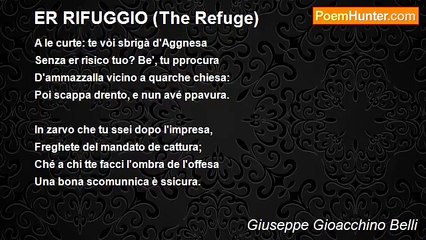 Giuseppe Gioacchino Belli - ER RIFUGGIO (The Refuge)