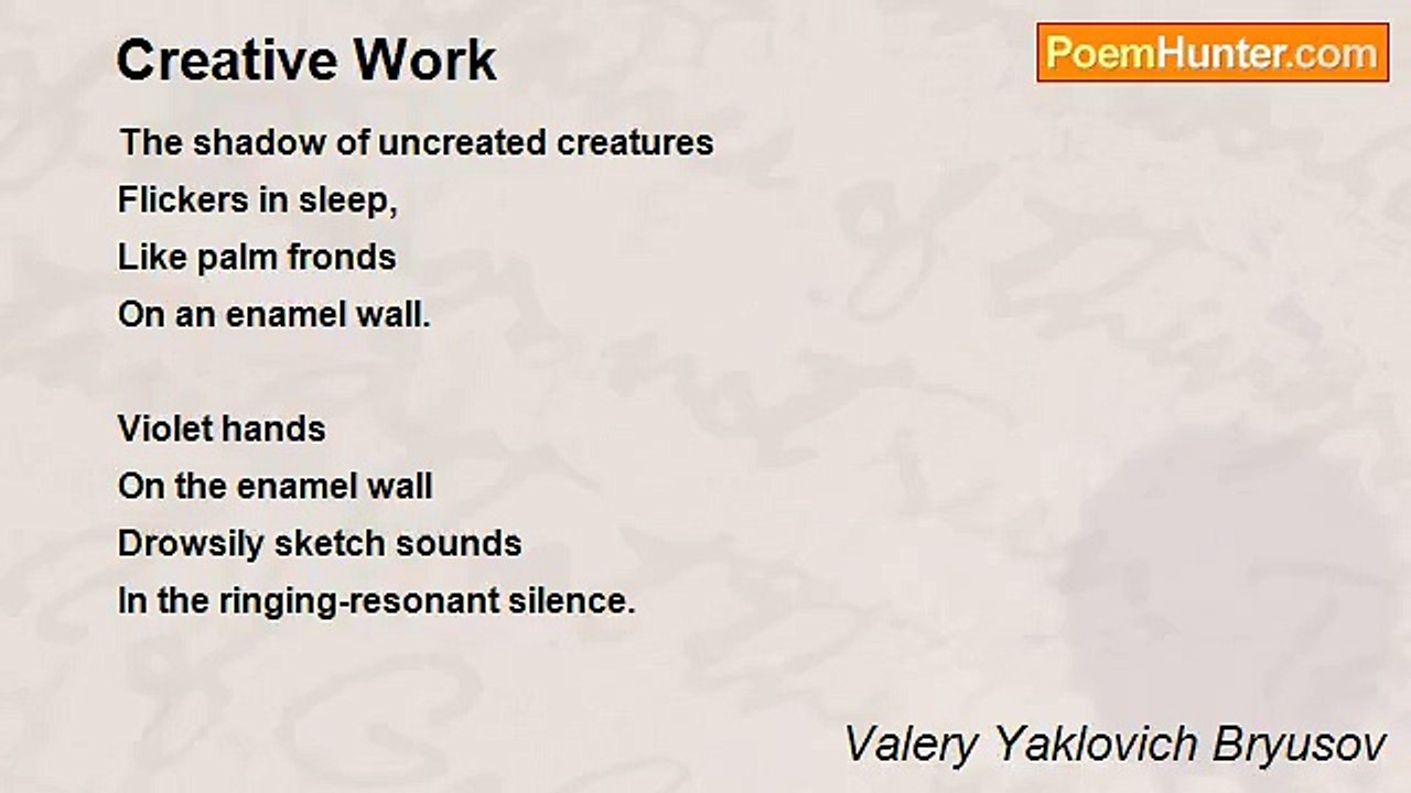 Valery Yaklovich Bryusov - Creative Work