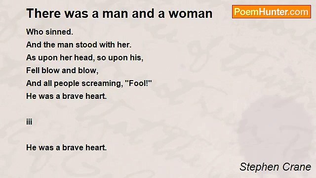 Stephen Crane - There was a man and a woman