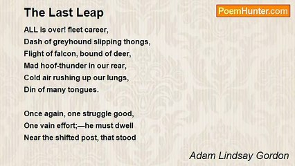 Adam Lindsay Gordon - The Last Leap