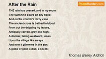 Thomas Bailey Aldrich - After the Rain
