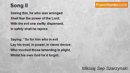 Mikolaj Sep Szarzynski - Song II