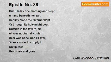 Carl Michael Bellman - Epistle No. 36