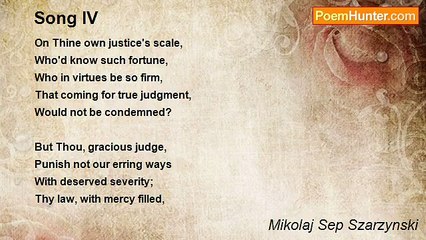 Mikolaj Sep Szarzynski - Song IV