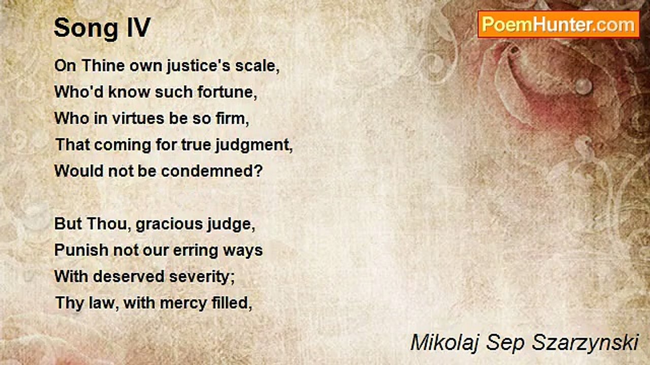 Mikolaj Sep Szarzynski - Song IV