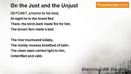 Blanche Edith Baughan - On the Just and the Unjust