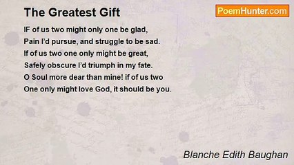 Blanche Edith Baughan - The Greatest Gift