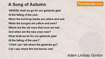 Adam Lindsay Gordon - A Song of Autumn