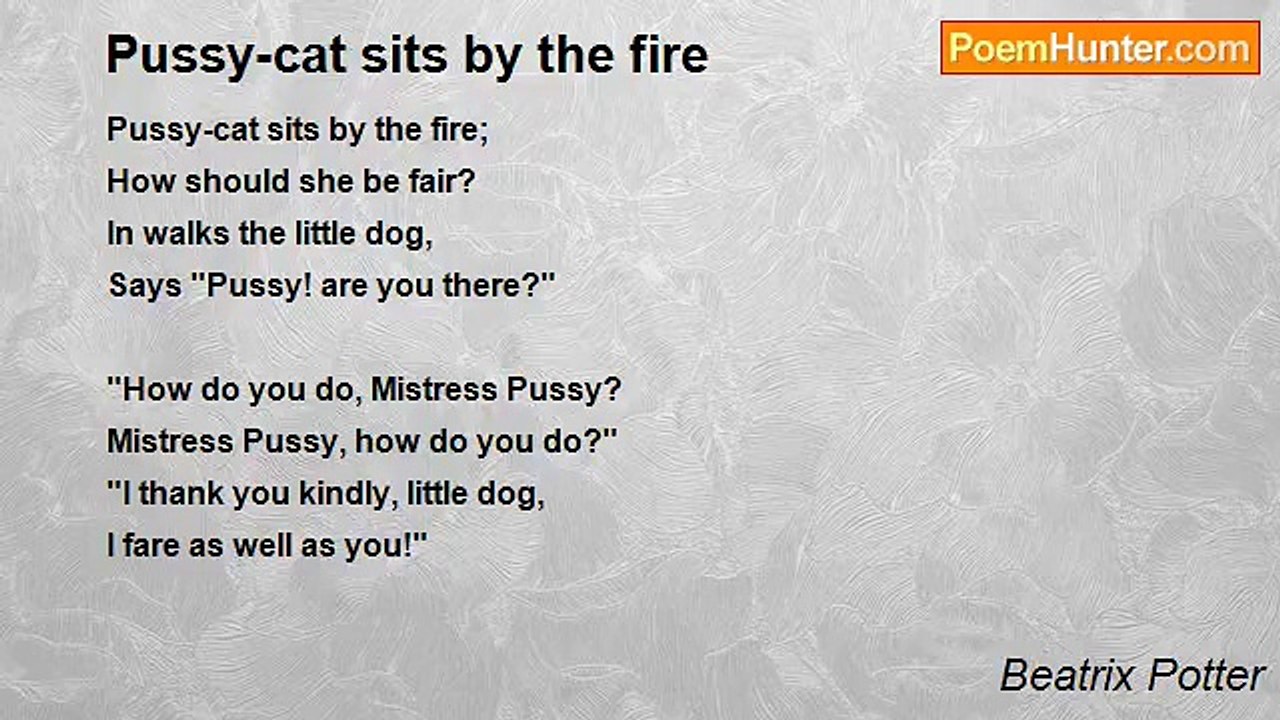Beatrix Potter - Pussy-cat sits by the fire