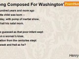 Henry Timrod - Song Composed For Washington's Birthday