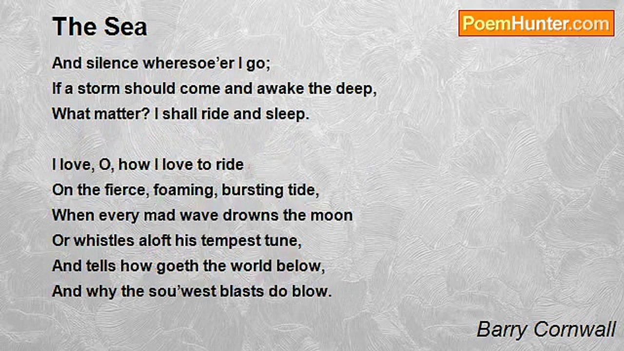 Barry Cornwall - The Sea