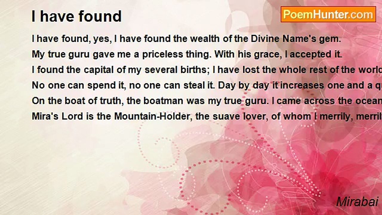 Mirabai - I have found