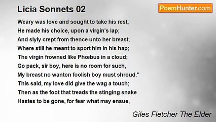 Giles Fletcher The Elder - Licia Sonnets 02