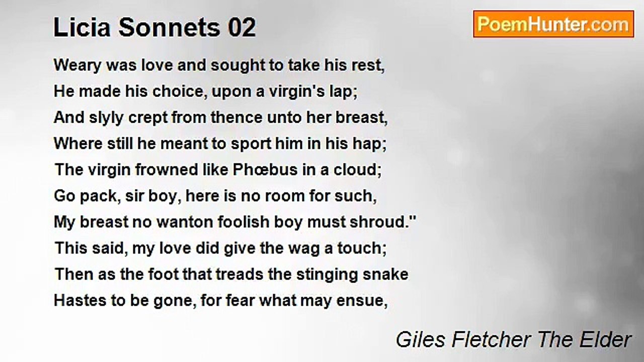 Giles Fletcher The Elder - Licia Sonnets 02
