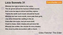 Giles Fletcher The Elder - Licia Sonnets 31