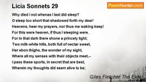 Giles Fletcher The Elder - Licia Sonnets 29