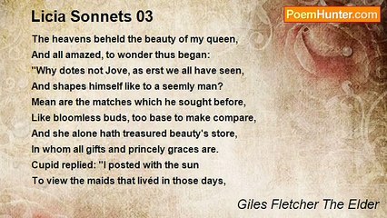 Giles Fletcher The Elder - Licia Sonnets 03