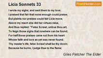 Giles Fletcher The Elder - Licia Sonnets 33