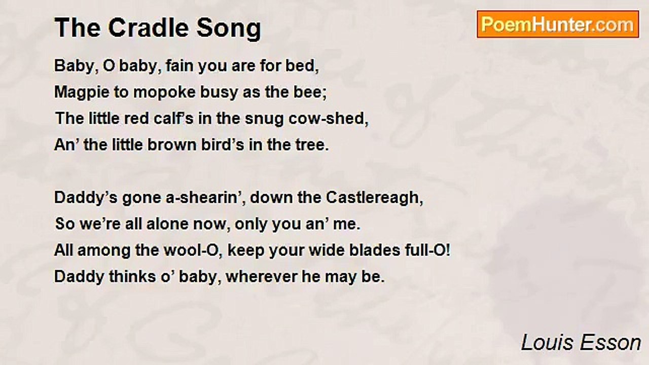 Louis Esson - The Cradle Song