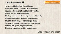 Giles Fletcher The Elder - Licia Sonnets 48
