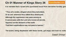 Saadi Shirazi - Ch 01 Manner of Kings Story 26