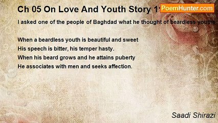 Saadi Shirazi - Ch 05 On Love And Youth Story 11