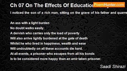 Saadi Shirazi - Ch 07 On The Effects Of Education Story 18