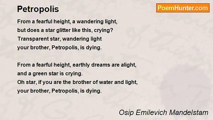 Osip Emilevich Mandelstam - Petropolis
