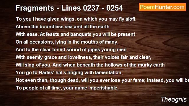 Theognis - Fragments - Lines 0237 - 0254