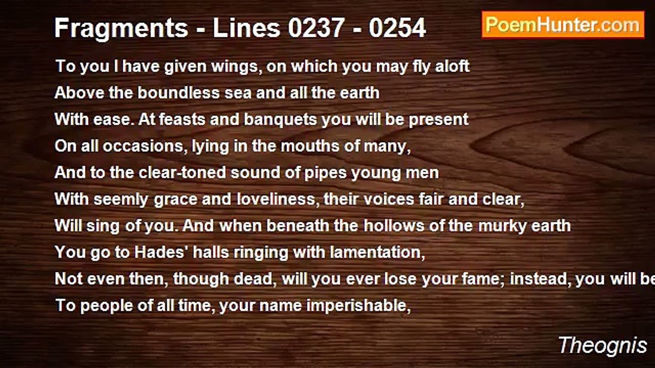 Theognis - Fragments - Lines 0237 - 0254