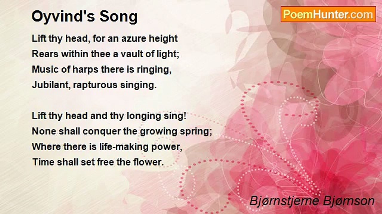 Bjørnstjerne Bjørnson - Oyvind's Song