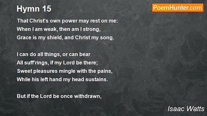 Isaac Watts - Hymn 15