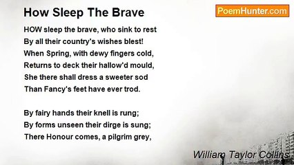 William Taylor Collins - How Sleep The Brave