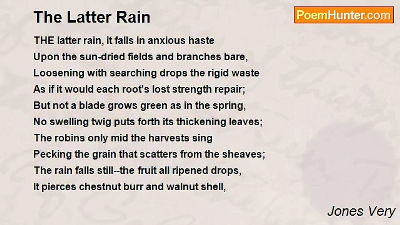 Jones Very - The Latter Rain