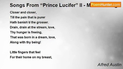 Alfred Austin - Songs From “Prince Lucifer” II - Mother-Song