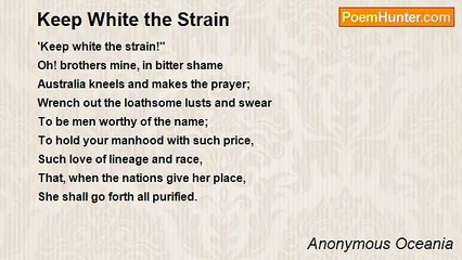 Anonymous Oceania - Keep White the Strain