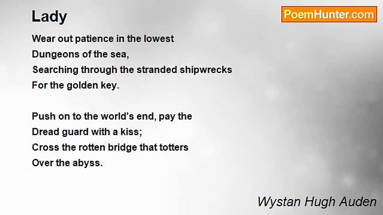 Wystan Hugh Auden - Lady