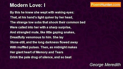 George Meredith - Modern Love: I