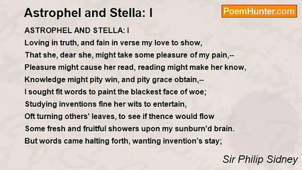 Sir Philip Sidney - Astrophel and Stella: I
