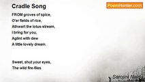 Sarojini Naidu - Cradle Song