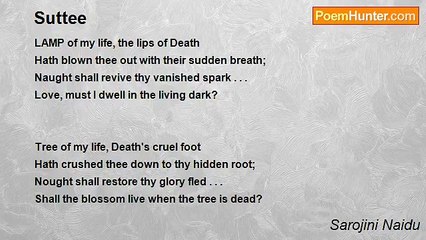 Sarojini Naidu - Suttee