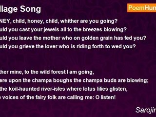 Sarojini Naidu - Village Song