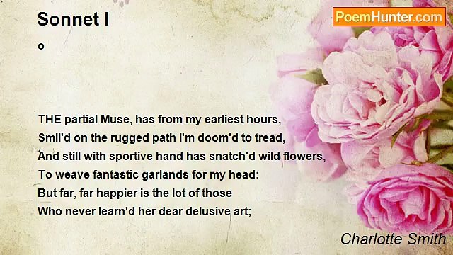 Charlotte Smith - Sonnet I