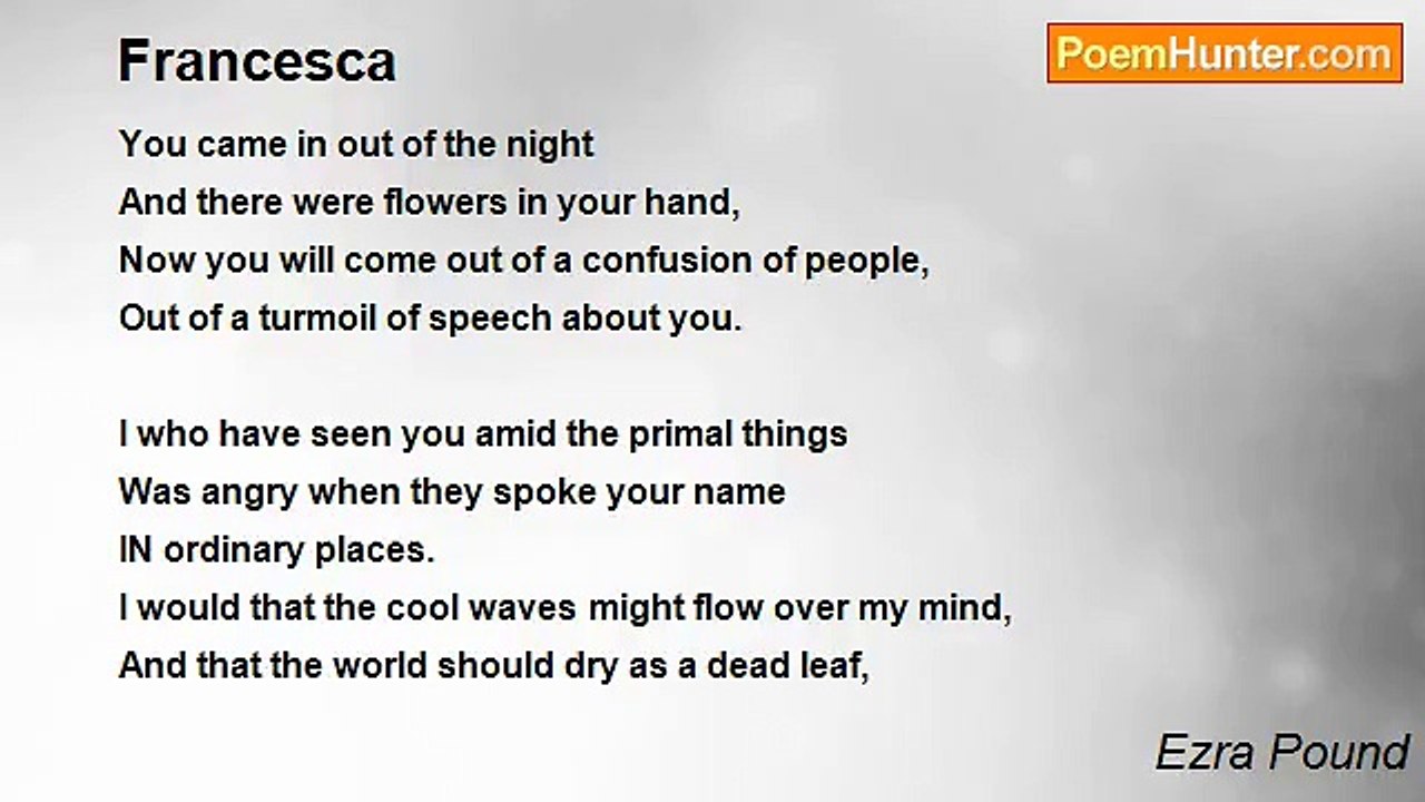 Ezra Pound - Francesca