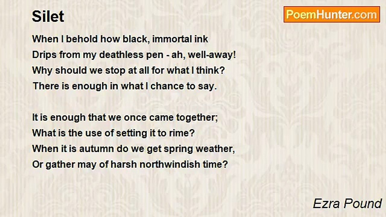 Ezra Pound - Silet