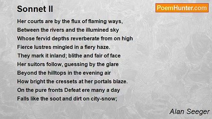Alan Seeger - Sonnet II